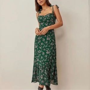 Reformation Nikita Dress in Emilia Green Floral